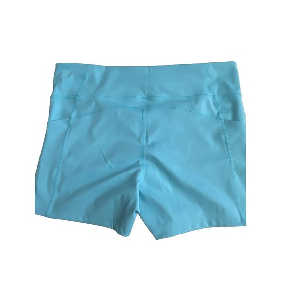 Brooks Women Size XXL Method 5” Short Tights Vivid Teal Wicking 4 Way Stretch - Picture 2 of 10